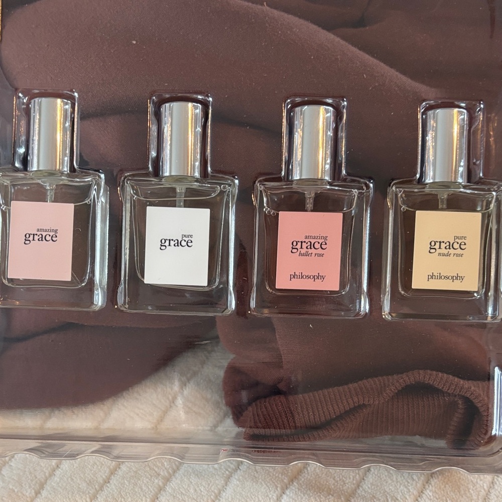 Philosophy Grace Fragrance Collection with Pink and White Labels